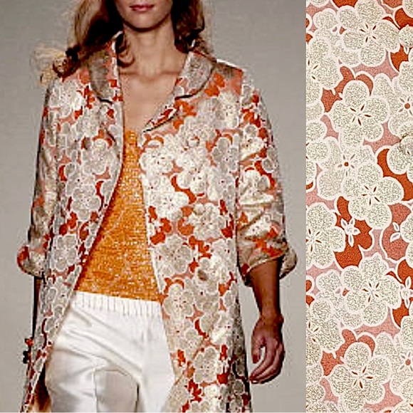 Banana Republic Jackets & Blazers - Vintage Banana Republic Silk Floral Jacquard Brocade Jacket Sz. Medium